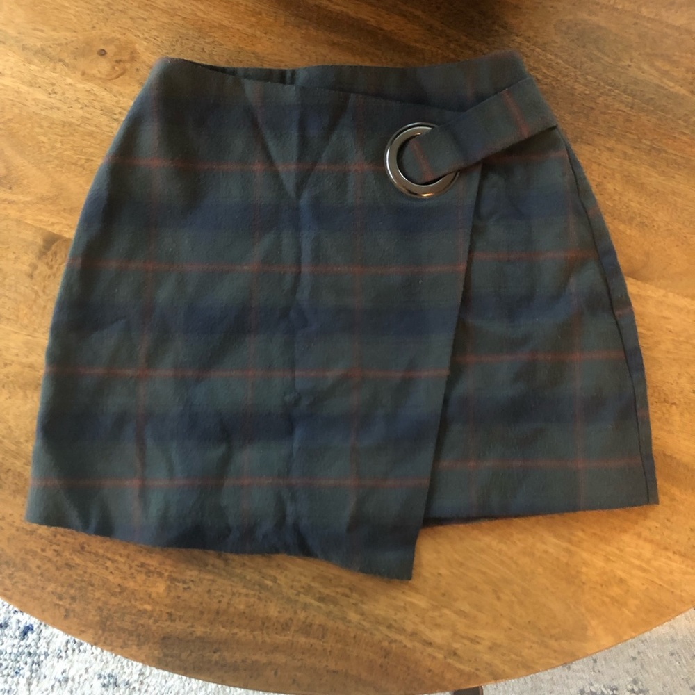 Free People plaid mini skirt